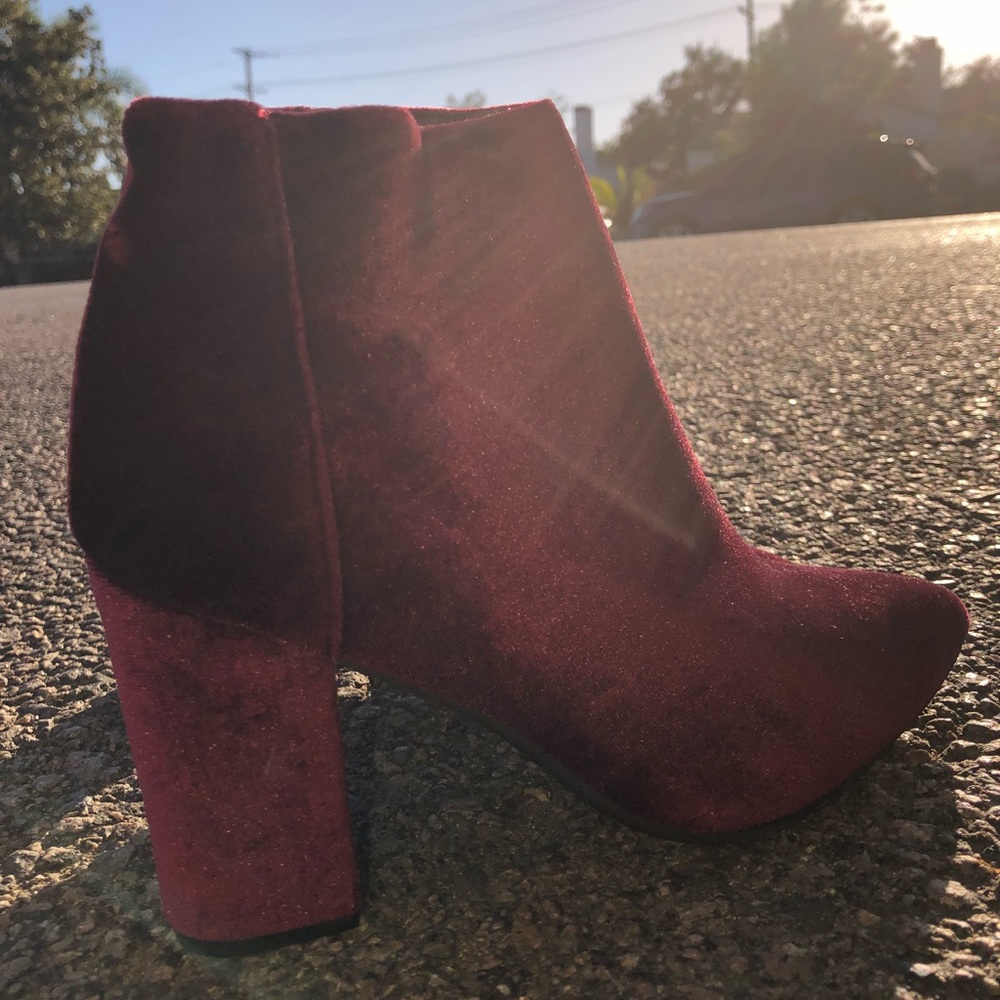 velvet booties
